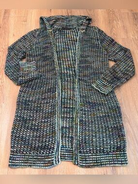 Peruvian Connection Women’s Avery Open Front Chunky Knit Cotton Cardigan XL